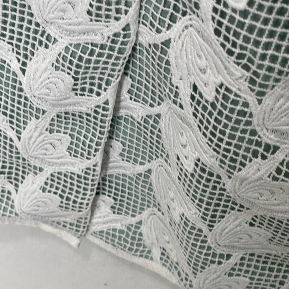 Tory Burch Brooklyn Lace Mini Dress Mint White Size 8 - Picture 8 of 11